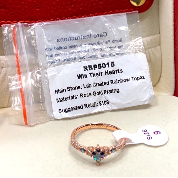 Ring Bomb Party WIN THEIR HEARTS Ring - Size 9 - Picture 2 of 9